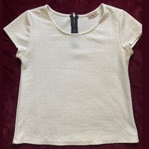 Textured Short Sleeve Top